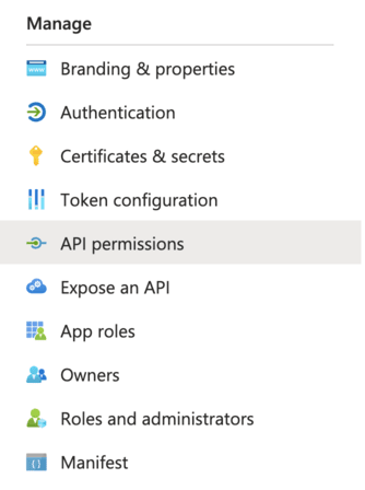 Azure API permissions