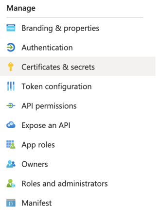 Azure certificates &amp; secrets